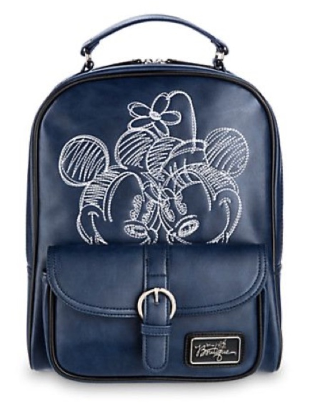 Authentic Loungefly Navy Minnie & Mickey Sketch Mini Backpack